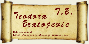 Teodora Bratojević vizit kartica